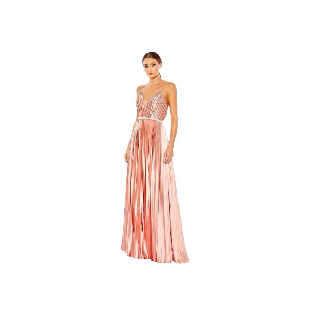 Mac Duggal 49039 Rose Gold Pleated Gown Size 12 $298